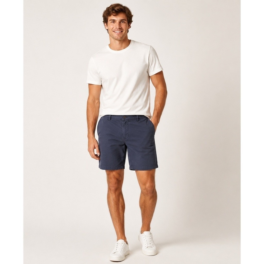 O'Neill Preppy Golf Shorts Mens 38 blue microplaid polyester Flat Front Pockets